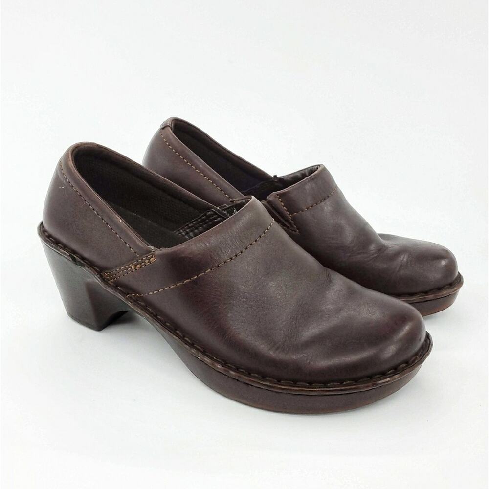 Eastland | Caldora Brown Leather Slip On Clog 7